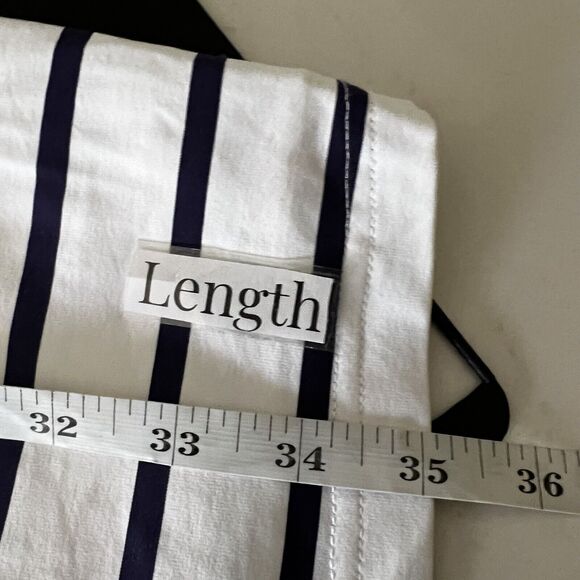 J. McLaughlin 3/4 Sleeve White Sheath Dress with Blue Stripes Women's Sz. XS - Picture 12 of 12